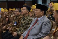 Menteri Pertahanan (Menhan) Prabowo Subianto menghadiri Hari Veteran Nasional di Universitas Sebelas Maret (UNS), Surakarta. (Dok. Tim Media Prabowo) 