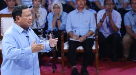 Acara Debat perdana Calon Presiden (Capres) 2024 yang digelar di kantor KPU. (Dok. Tim Media Prabowo-Gibran)  