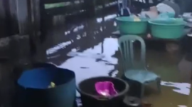 Banjir setinggi 40 hingga 80 cm melanda wilayah Kabupaten Halmahera Selatan. (Dok. BNPB)