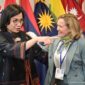 Menteri Keuangan (Menkeu) Sri Mulyani Indrawati bertemu bilateral dengan Presiden European Investment Bank (EIB) Nadia Calvino. (Dok. Kemenkeu.go.id)