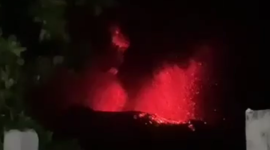 Terjadi Peningkatan Aktivitas Gunung Api Ruang dari Level II (WASPADA) menjadi Level III (SIAGA) di Kabupaten Sitaro, Provinsi Sulawesi Utara.(Dok. BPBD kab Sitaro)